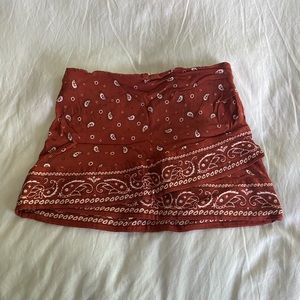 Free people bandana pattern skirt